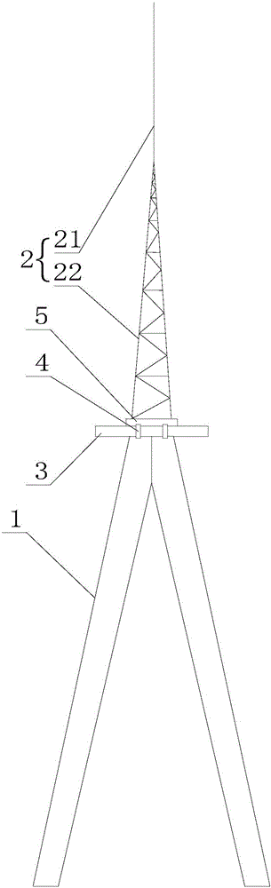 Herringbone column power transformation framework lattice type lightning rod