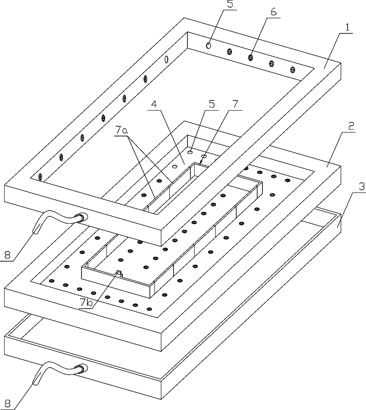 Vacuumized negative pressure molding mould