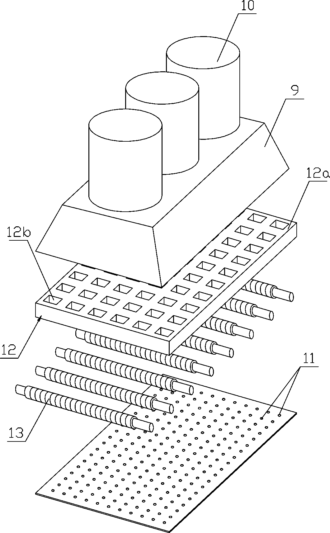 Vacuumized negative pressure molding mould