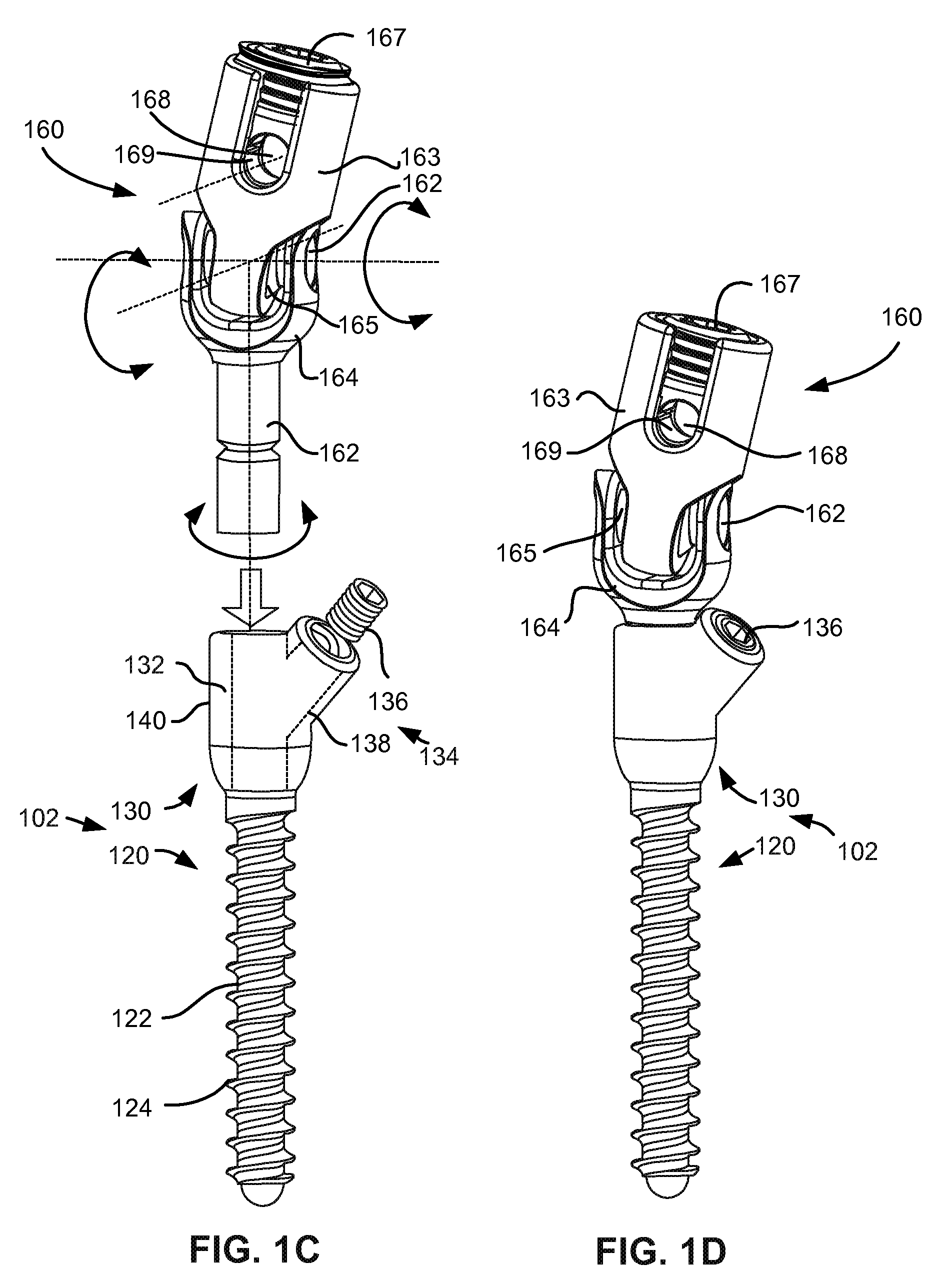 Versatile polyaxial connector assembly and method for dynamic stabilization of the spine