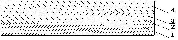 Dolomite four-layer composite brick and production method thereof