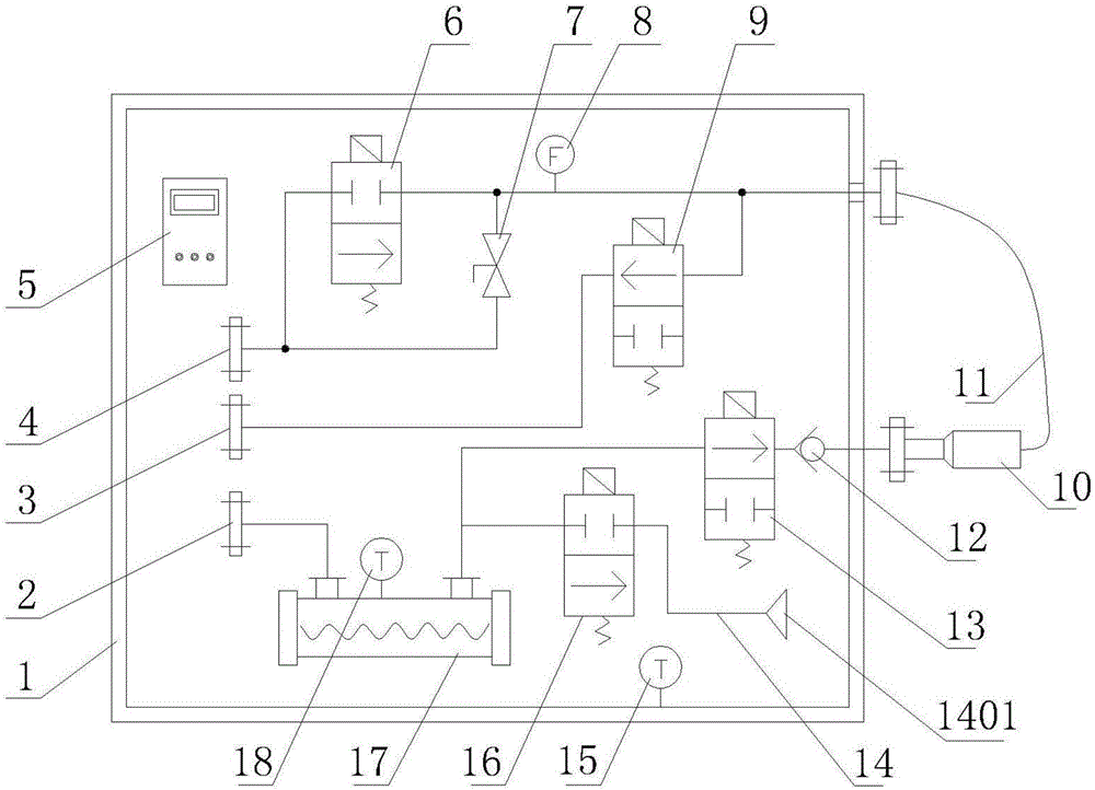 Hot air evacuation type anti-freezing water feeding system of passenger train