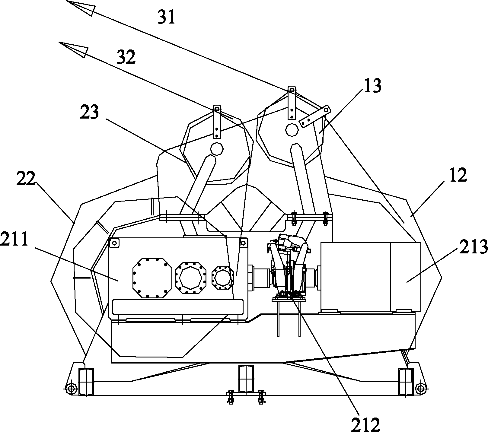 Tower crane, lifting mechanism thereof and method for leveling lifting mechanism