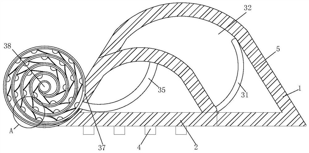 A deceleration device for road construction