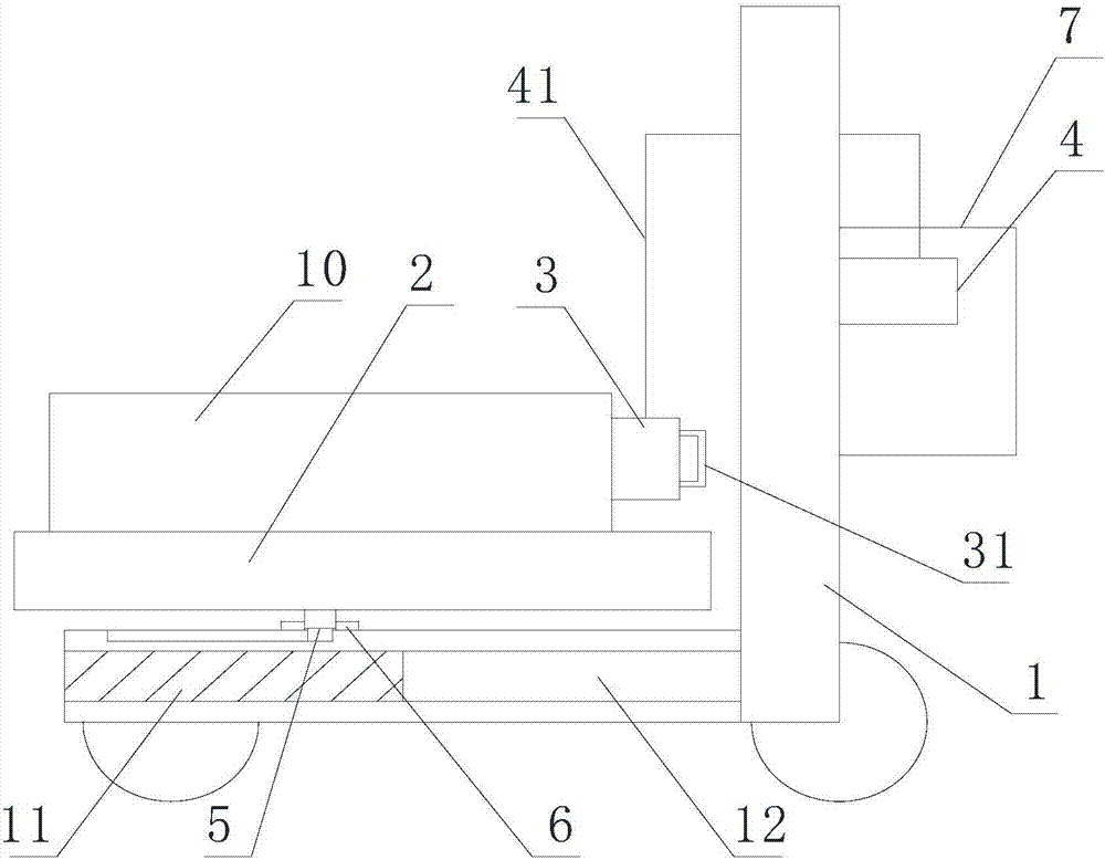 Flat battery transfer vehicle