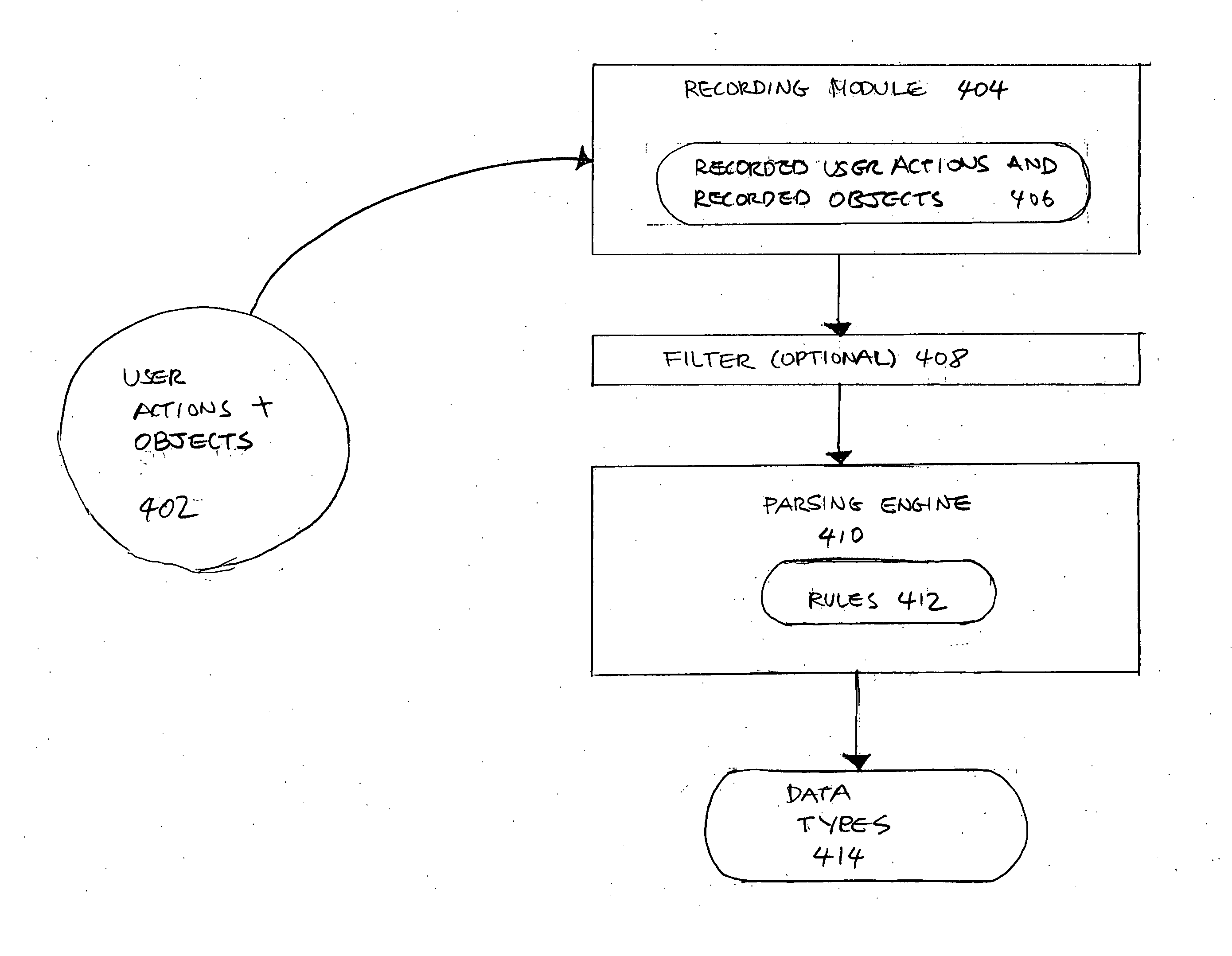 Methods and systems for recording user actions in computer programs