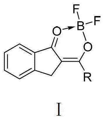 O,O two-tooth type organic boron difluoride fluorescent dye and preparation method thereof