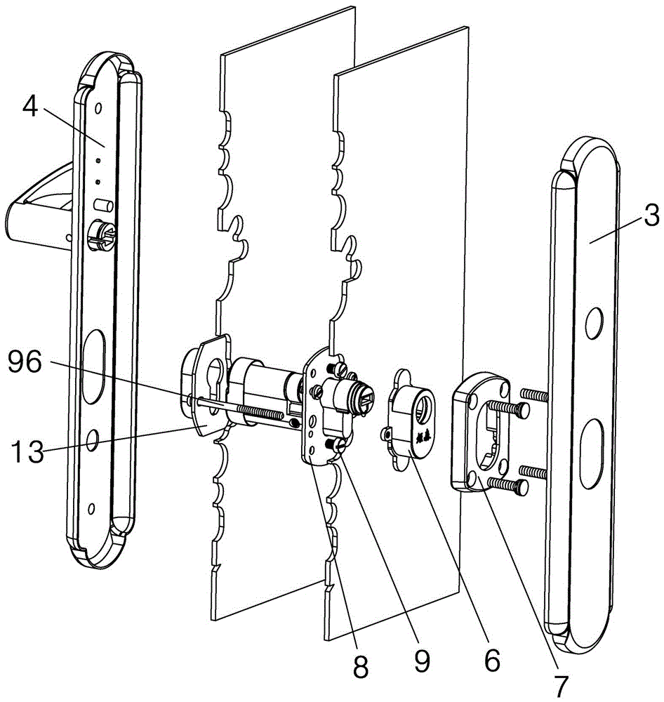 Mortise lock for adjustable explosion-proof cover