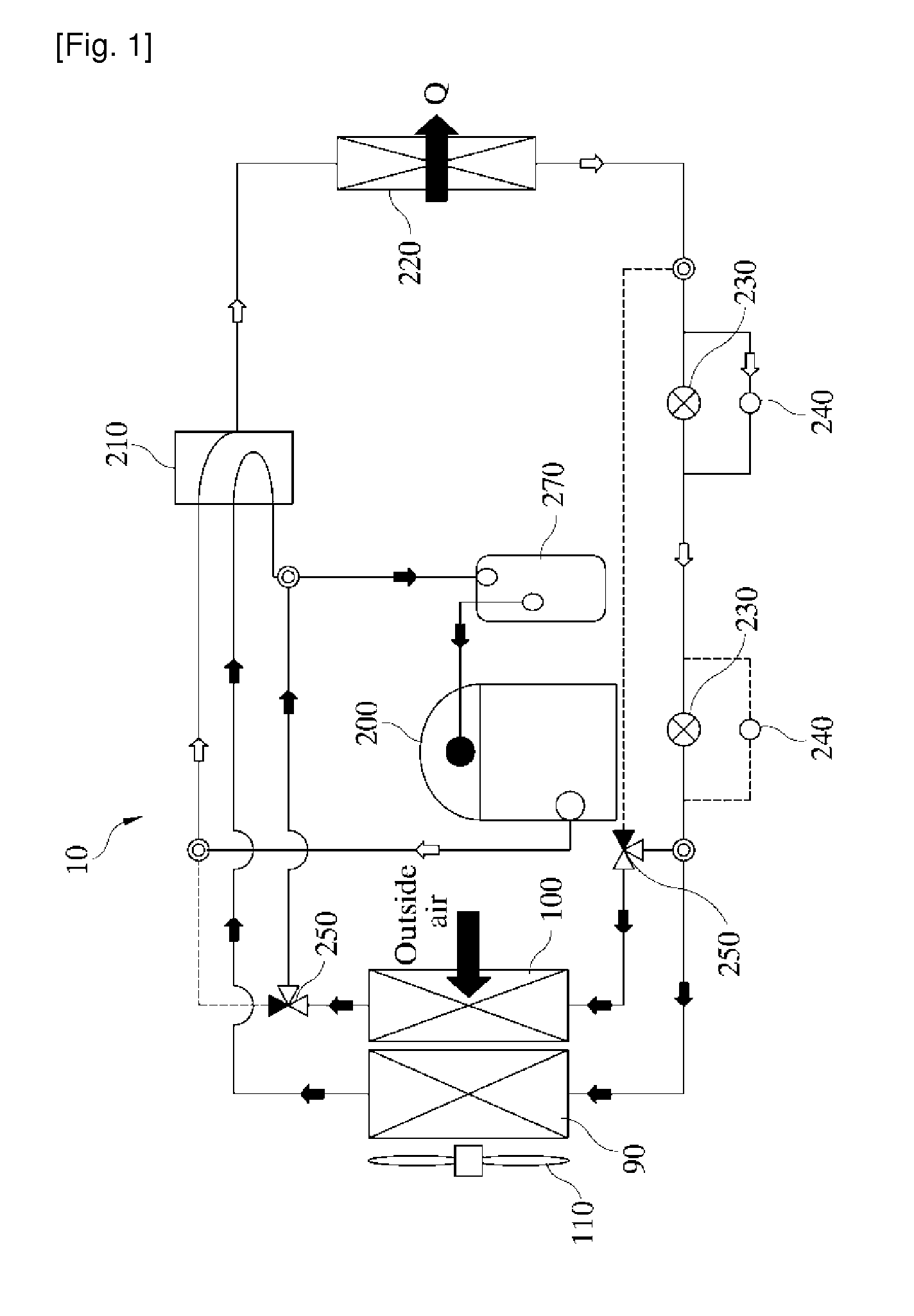 Alternating type heat pump