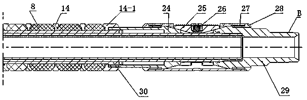 Mechanical oil production well full-bore scale-preventing plugging tubular column tool