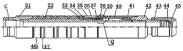 Mechanical oil production well full-bore scale-preventing plugging tubular column tool