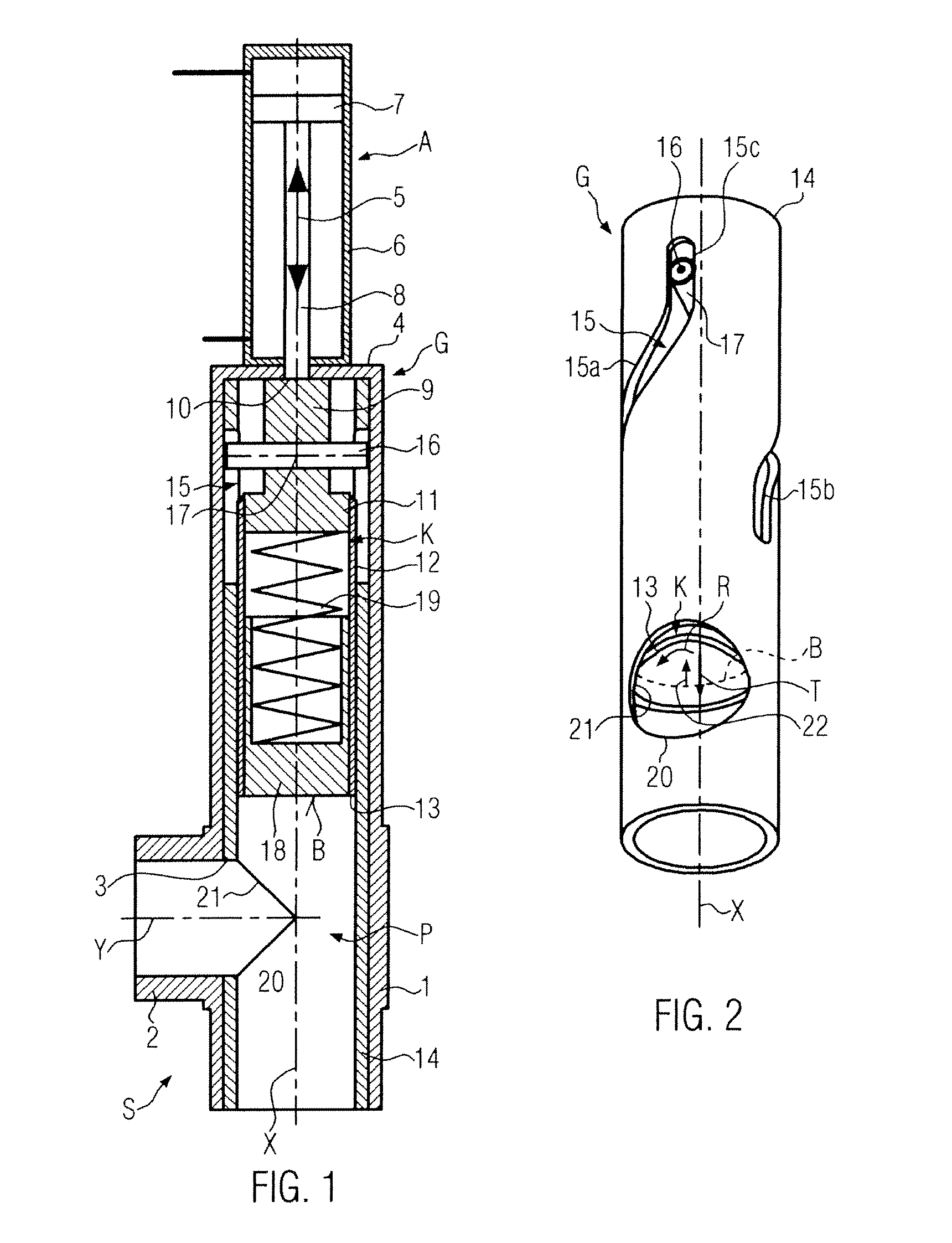 Cutting valve and method for making portions