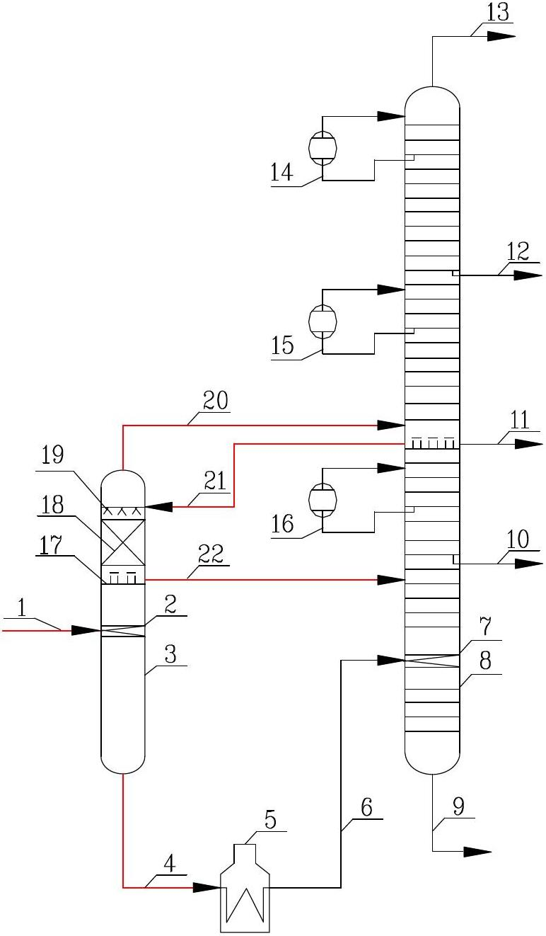 Flash distillation washing method for atmospheric and vacuum distillation of crude oil