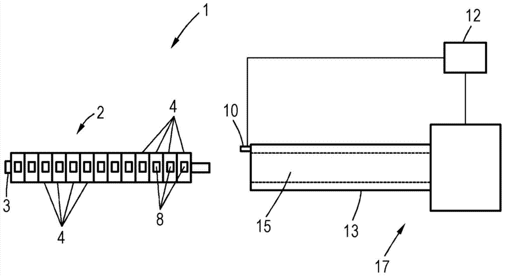 Device for checking the configuration of the extrusion screw
