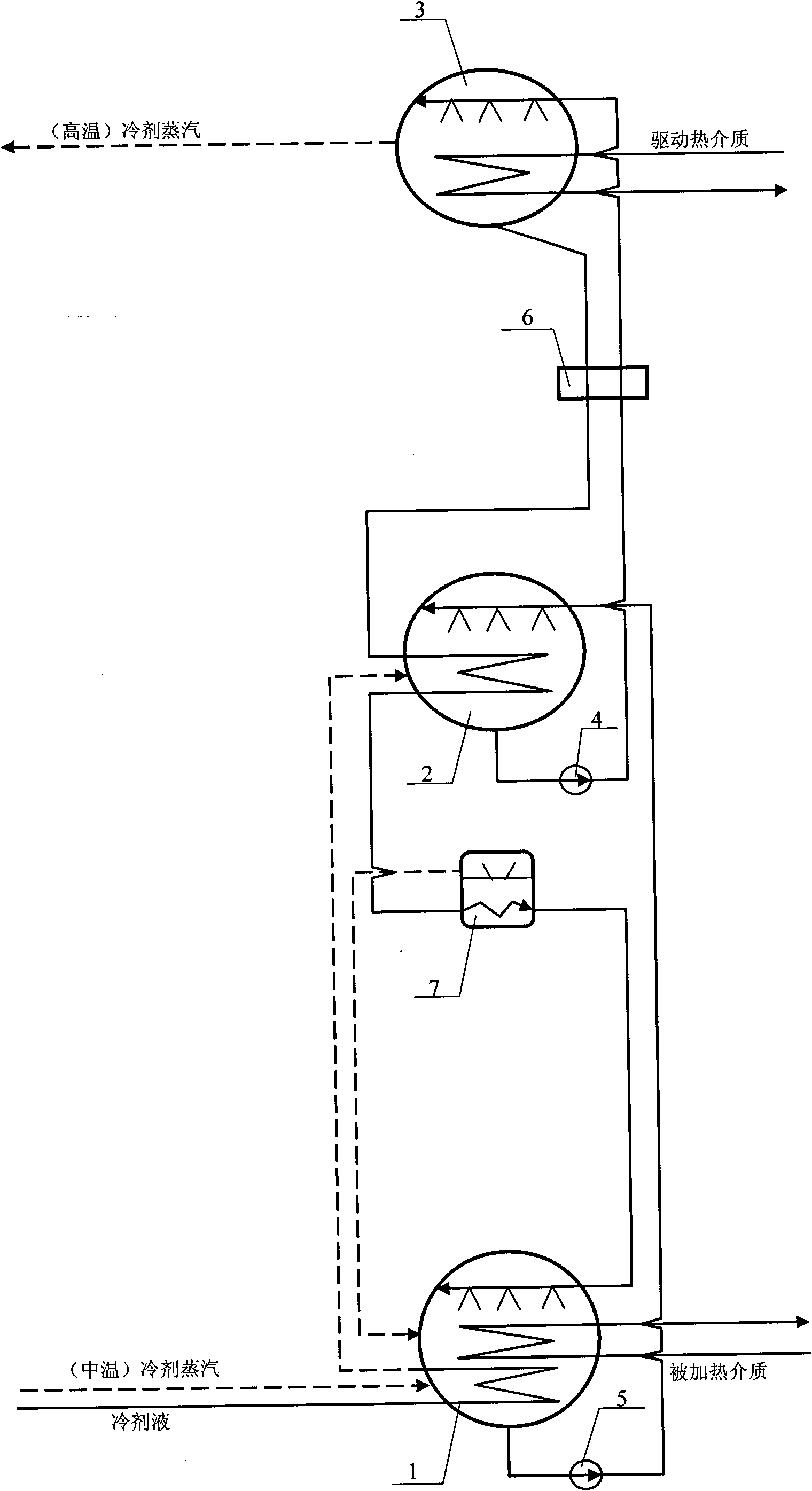 Backheating type absorption-generation system and backheating type first class absorption heat pump