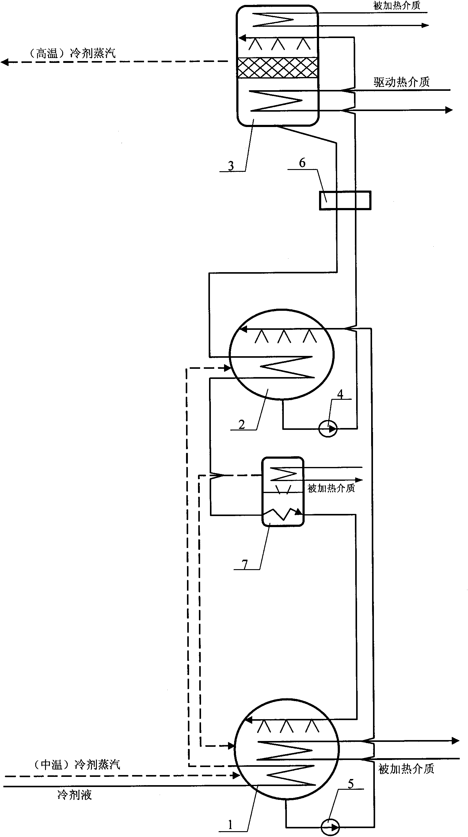 Backheating type absorption-generation system and backheating type first class absorption heat pump