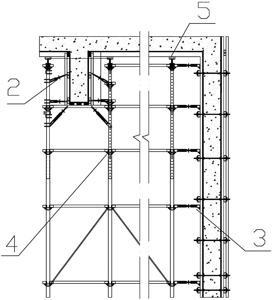Concrete formwork support device