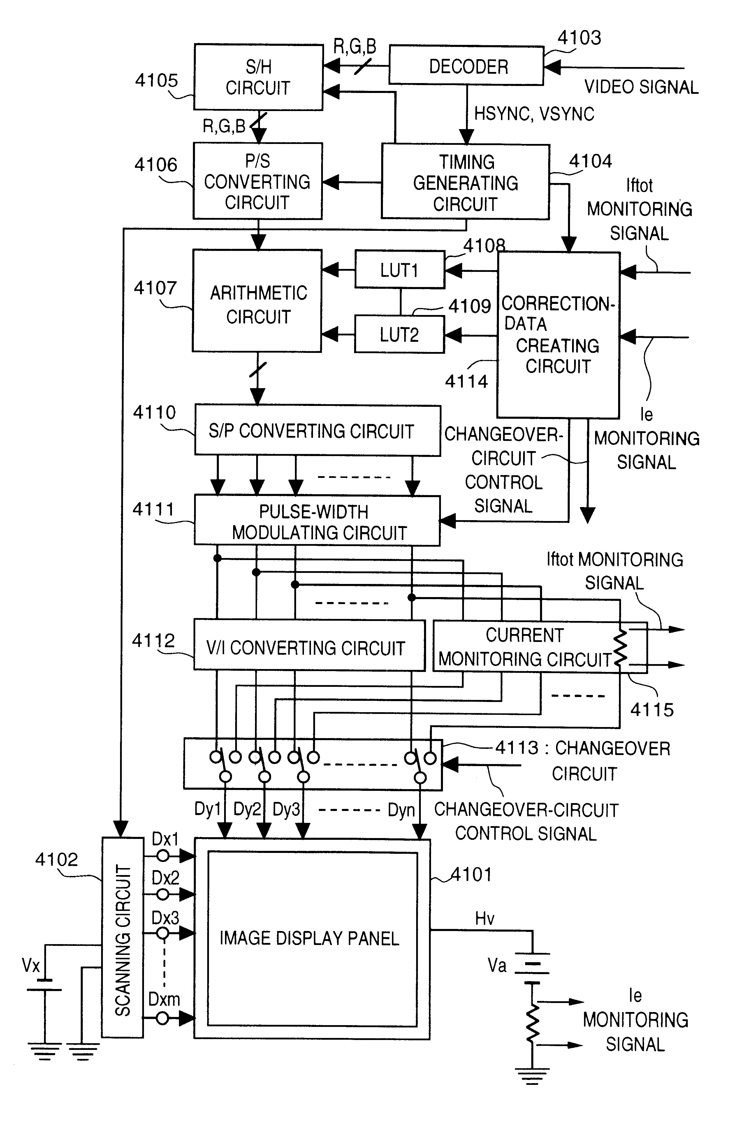 Electron-beam generating device having a plurality of cold cathode elements, method of driving said device and image forming apparatus applying same