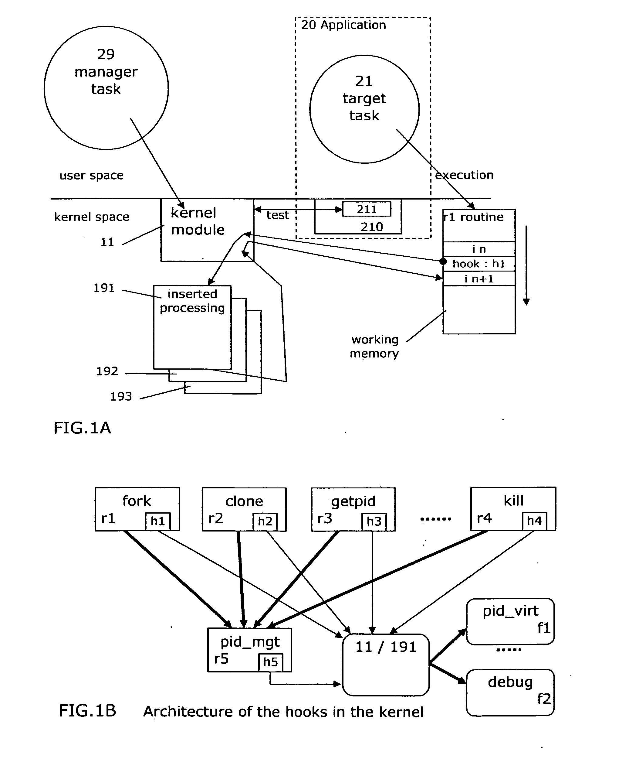 Method for executing an application in a virtual container forming a virtualized environment session