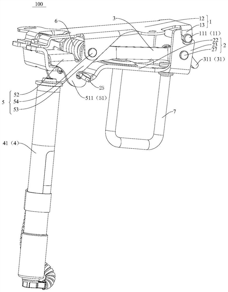 Lock catch structure and vehicle