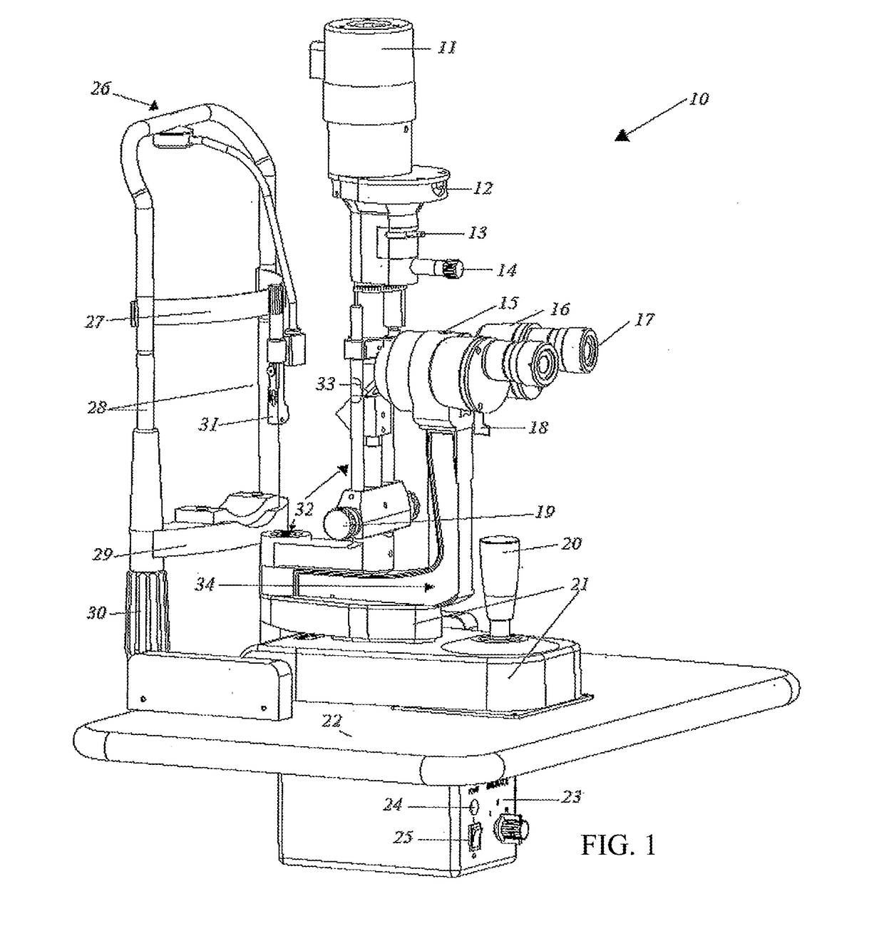 Shortened Slit Lamp Microscope