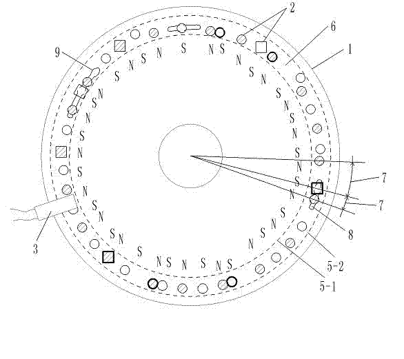 Moped provided with sensor with adjustable positions and magnetic fluxes of magnetic blocks on motor casing