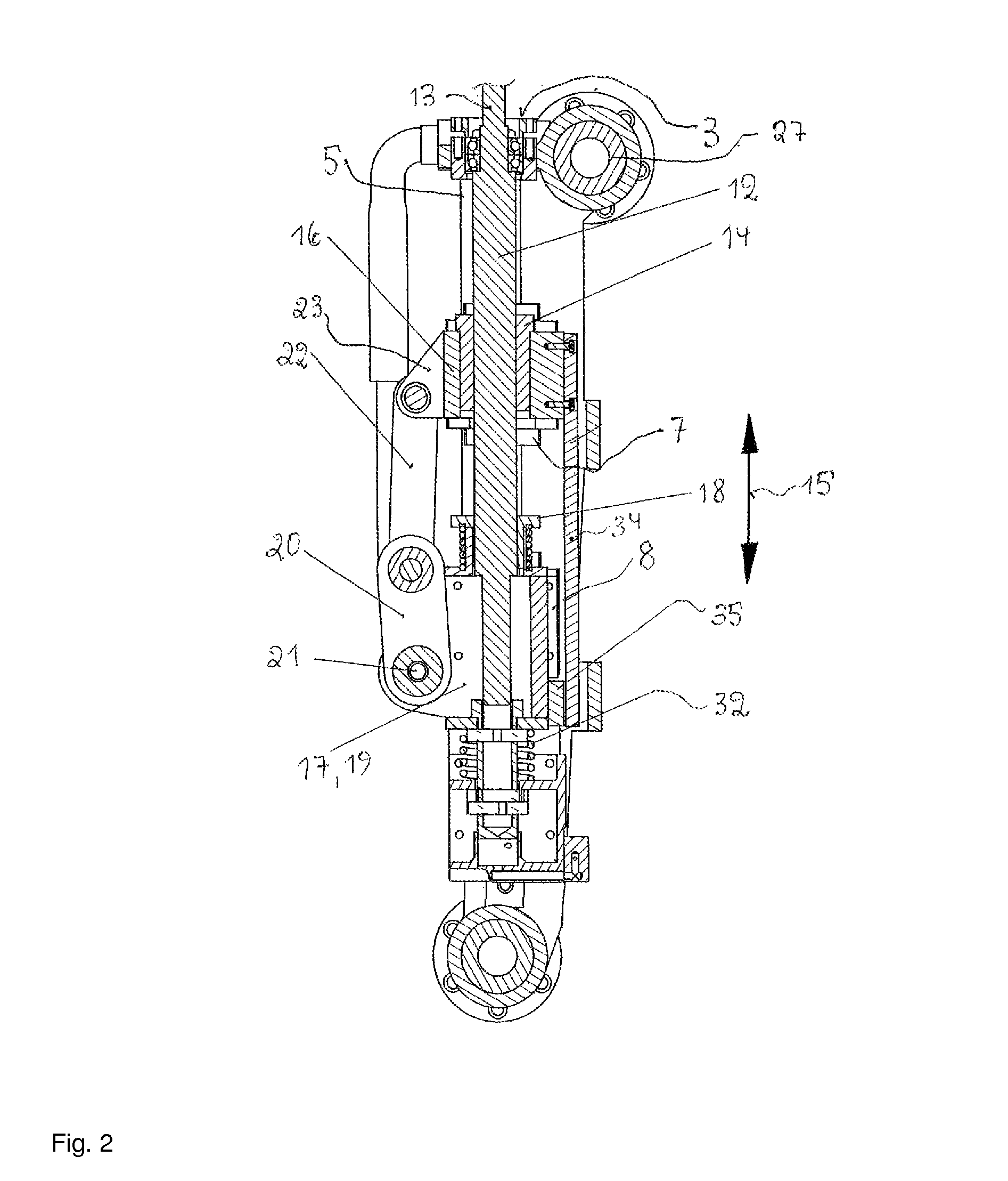 Module for transferring a component between two positions