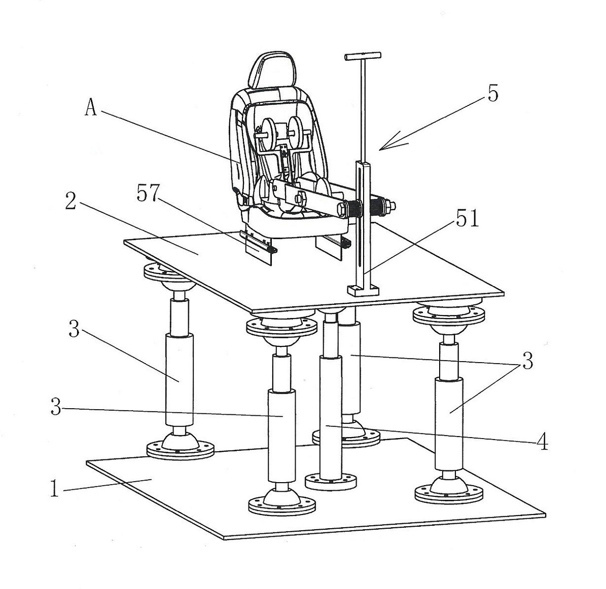 Seat creep experiment platform