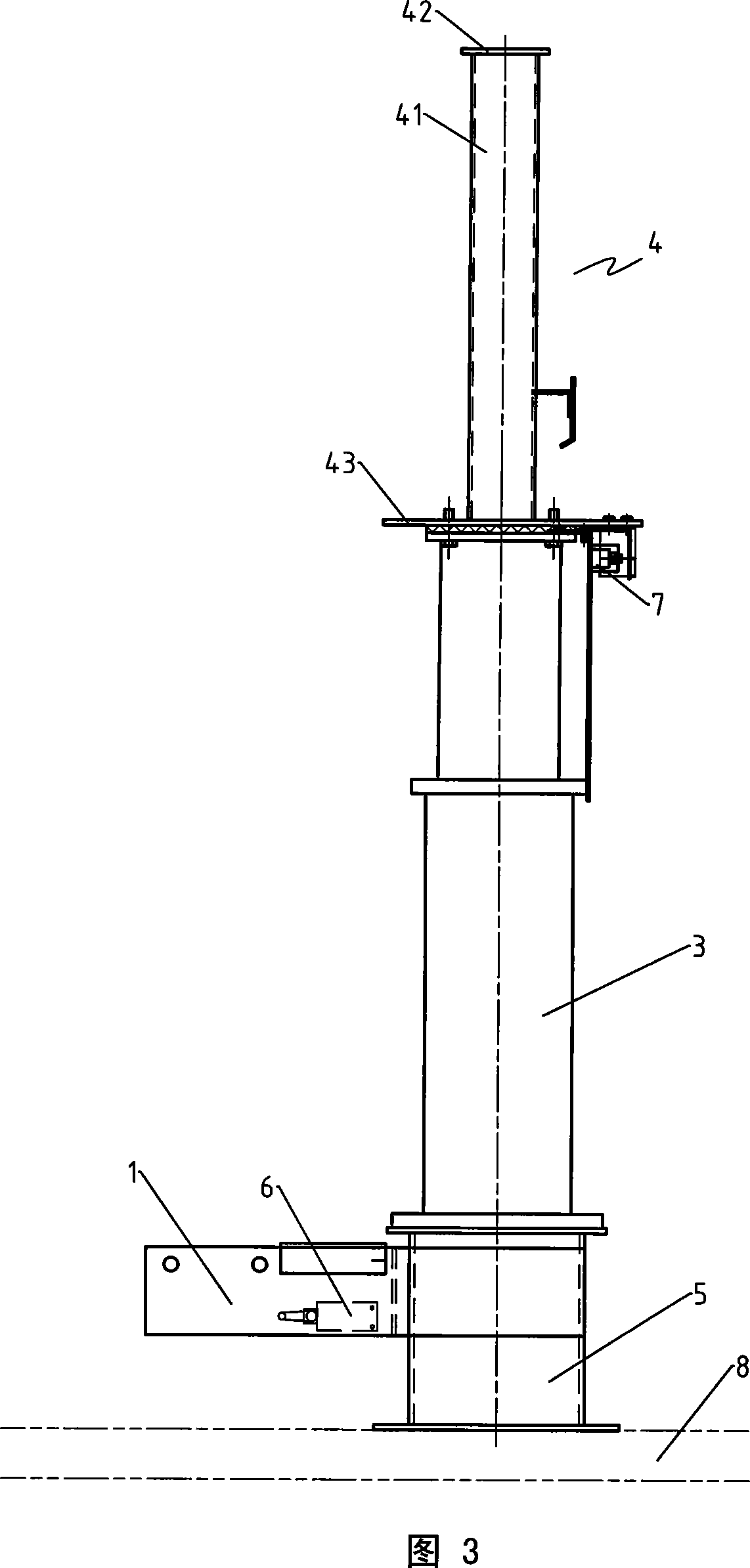 Method for increasing elvator pit examination and repair safety space and elvator pit maintain check protection system