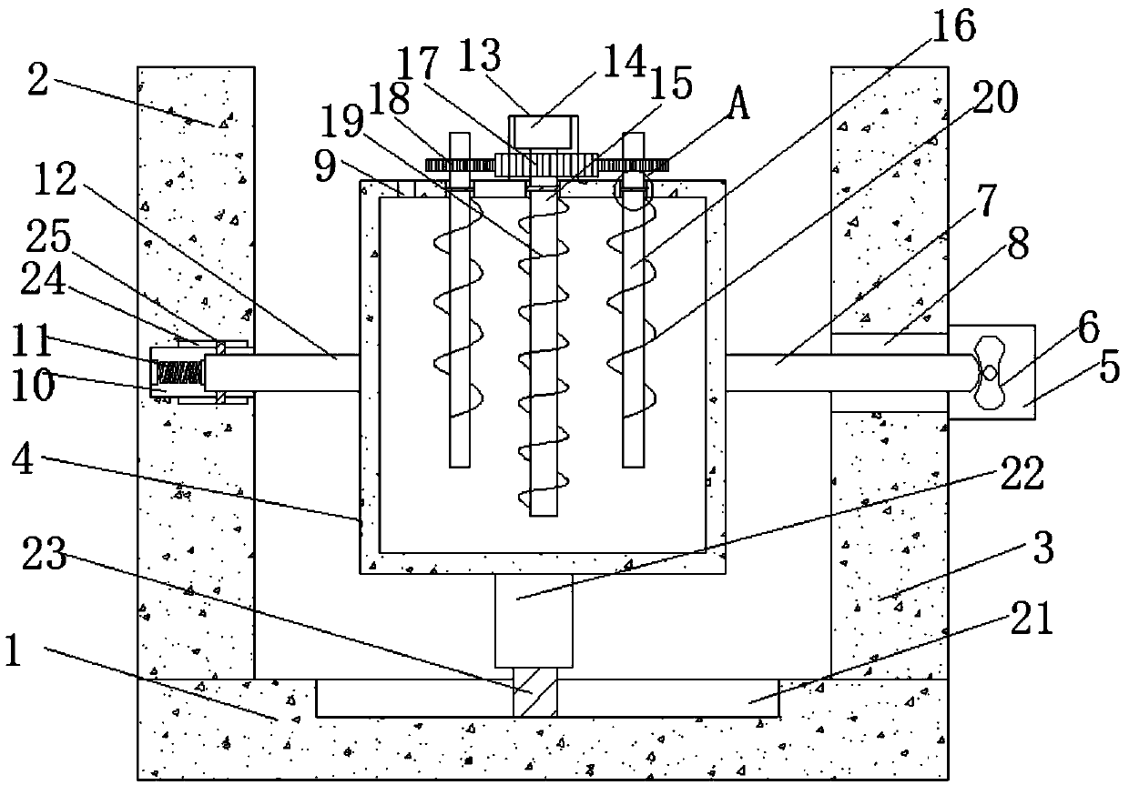 Defoaming device for sewage treatment