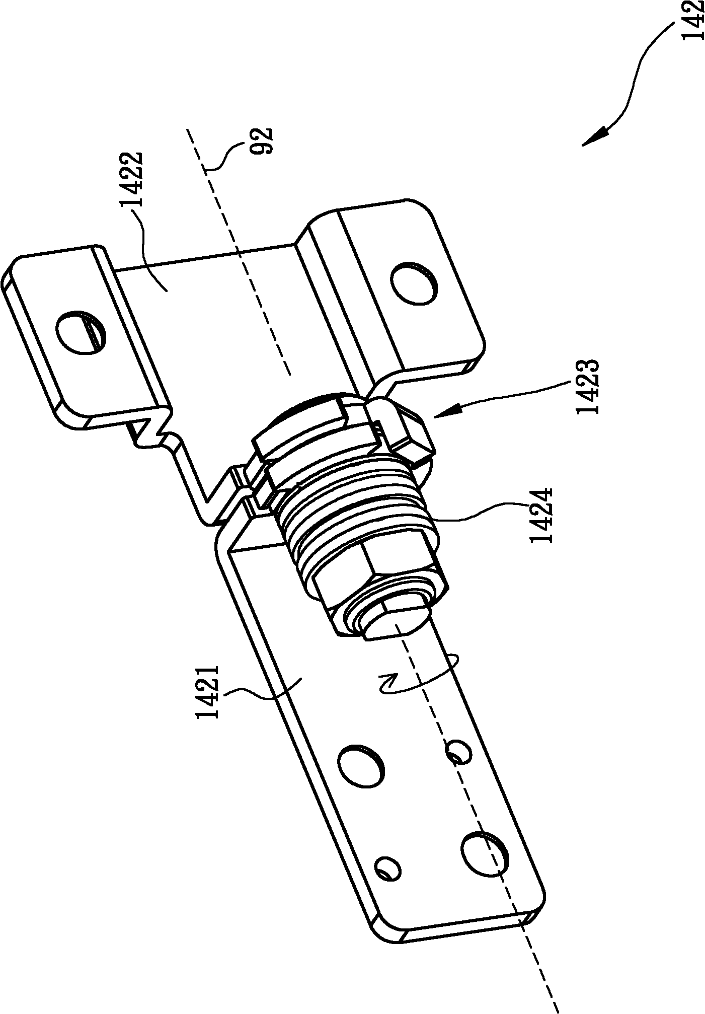 Rotating shaft structure of displays