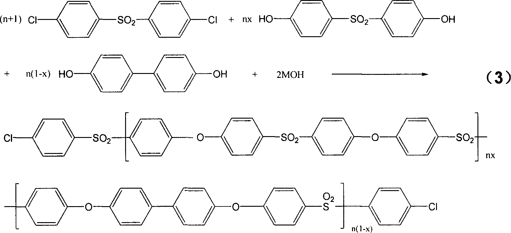 Process for preparing copolymer containing biphenyl polyether ether-sulfone and poly(ether sulfone)