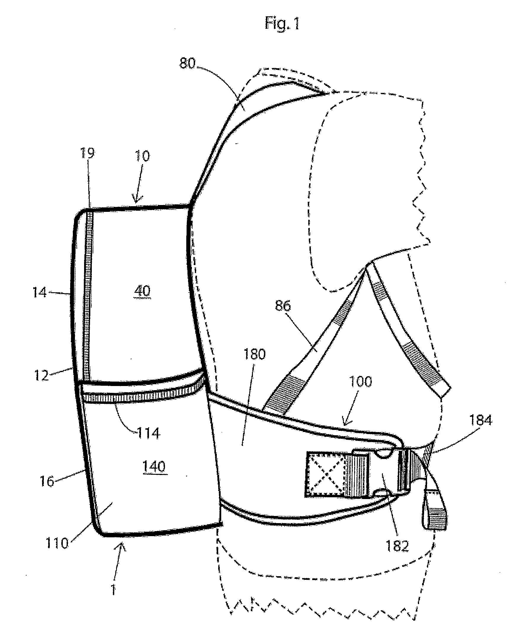 Backpack and Waist Bag Carrying System