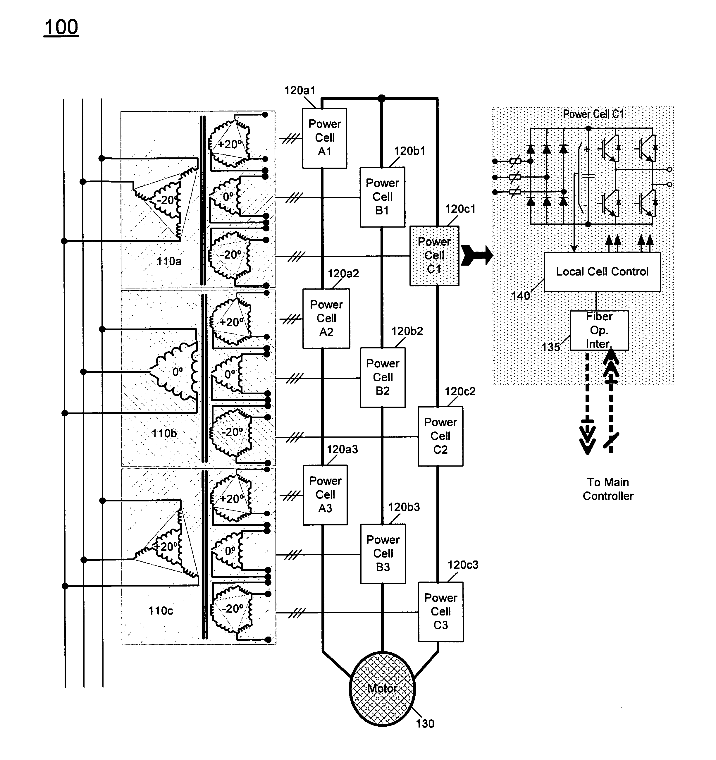 Pre-charging an inverter using an auxiliary winding