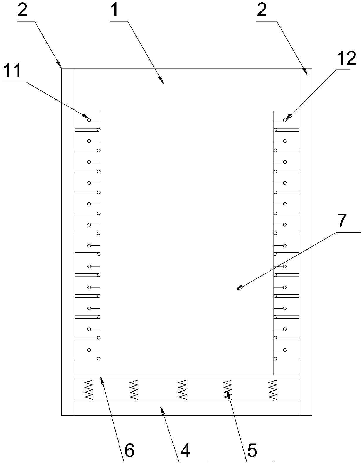 A transport box removable shock absorption assembly