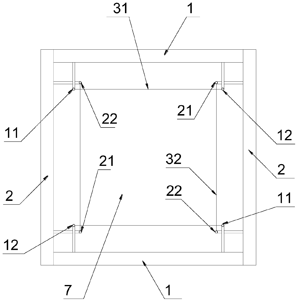 A transport box removable shock absorption assembly