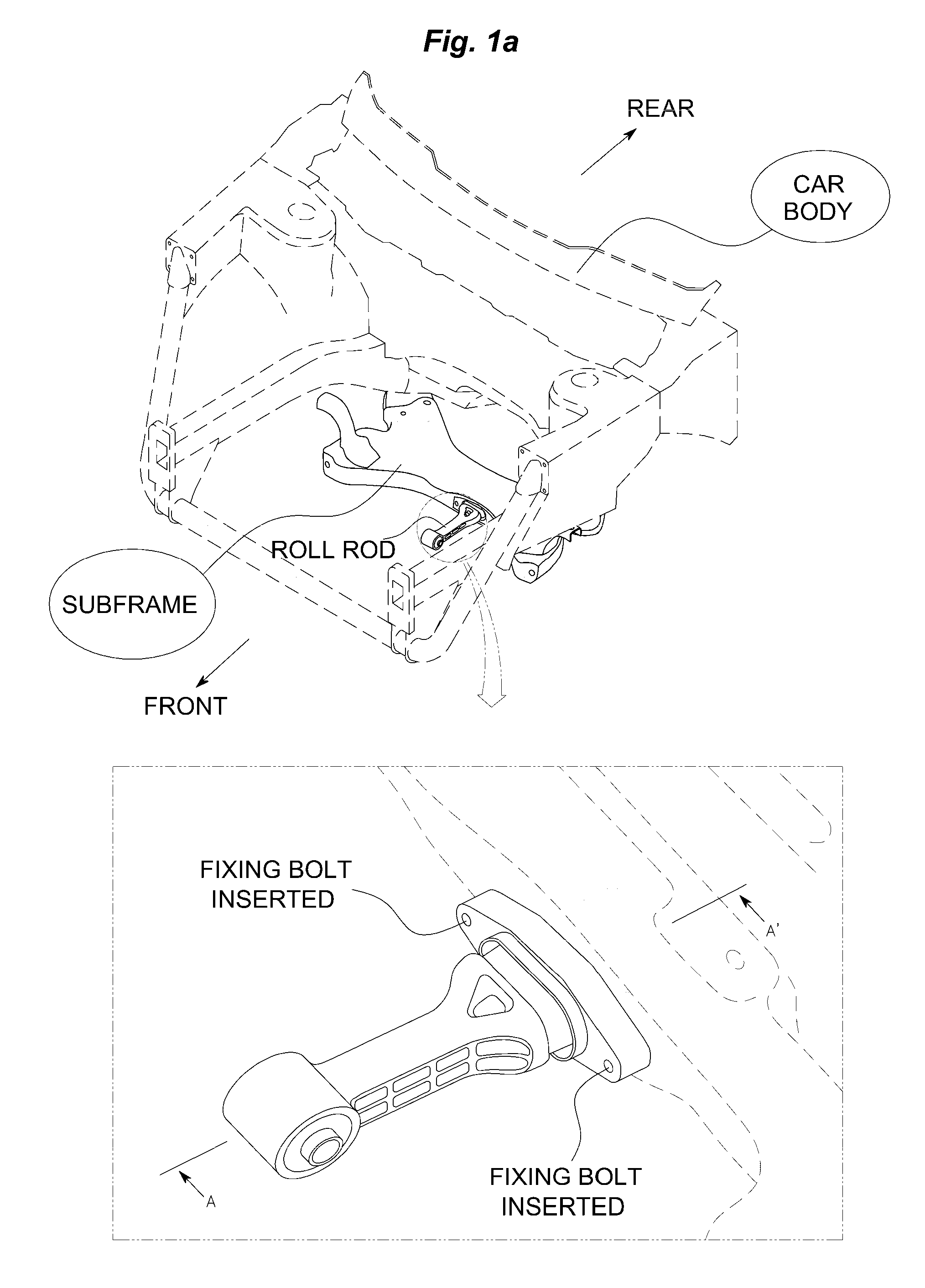 Structure of roll rod for vehicle