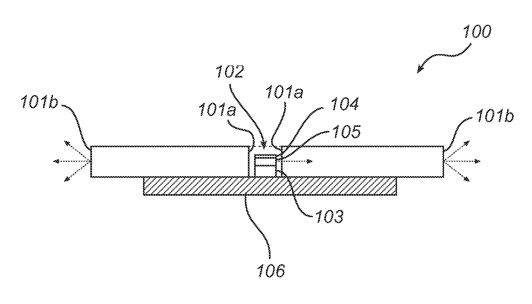 Light emitting device creating decorative light effects in a luminaire