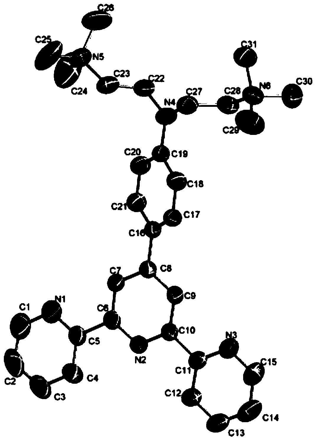 A kind of ribosomal rRNA two-photon fluorescent probe-quaternary ammonium salt terpyridine derivative and its preparation method and application