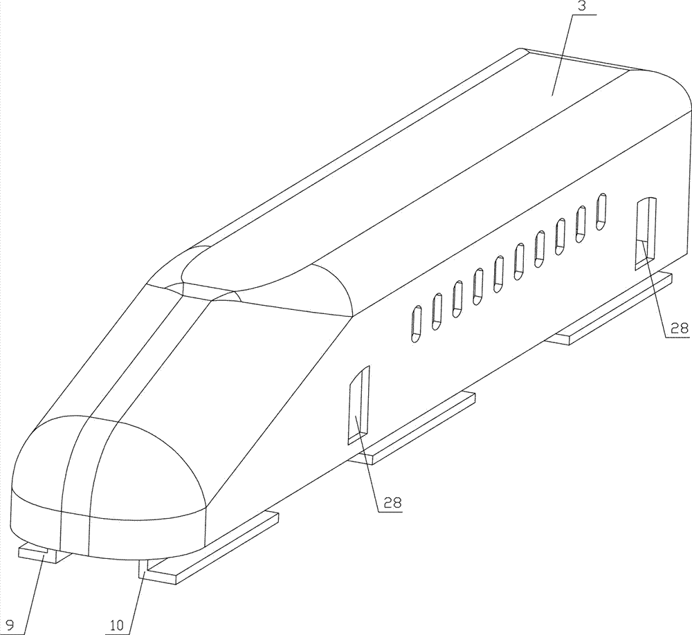 A vacuum track magnetic levitation train system