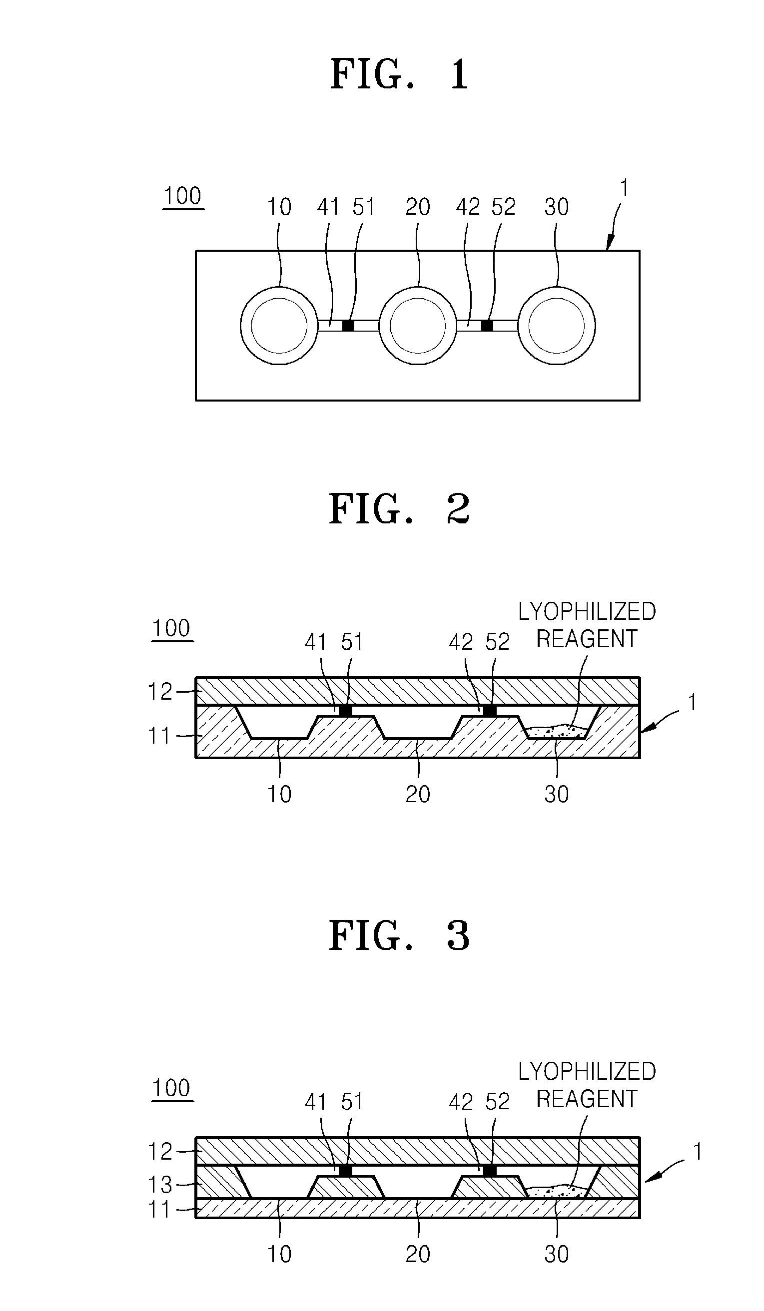 Microfluidic device containing lyophilized reagent therein and analyzing method using the same