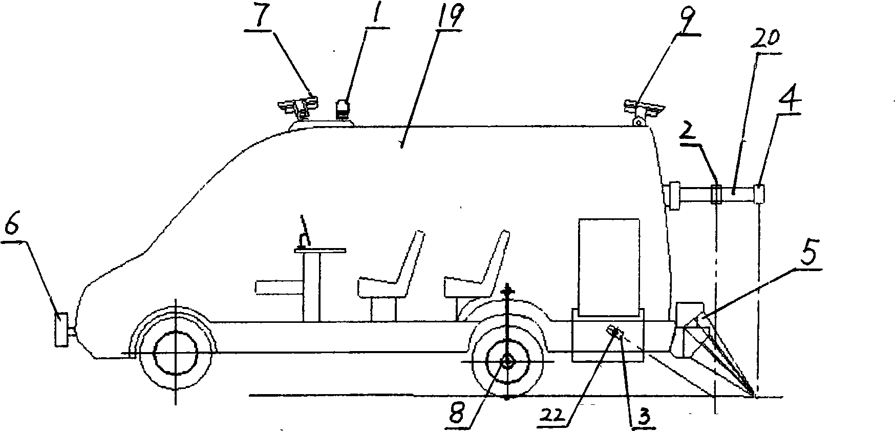 High-speed road conditions detection vehicle