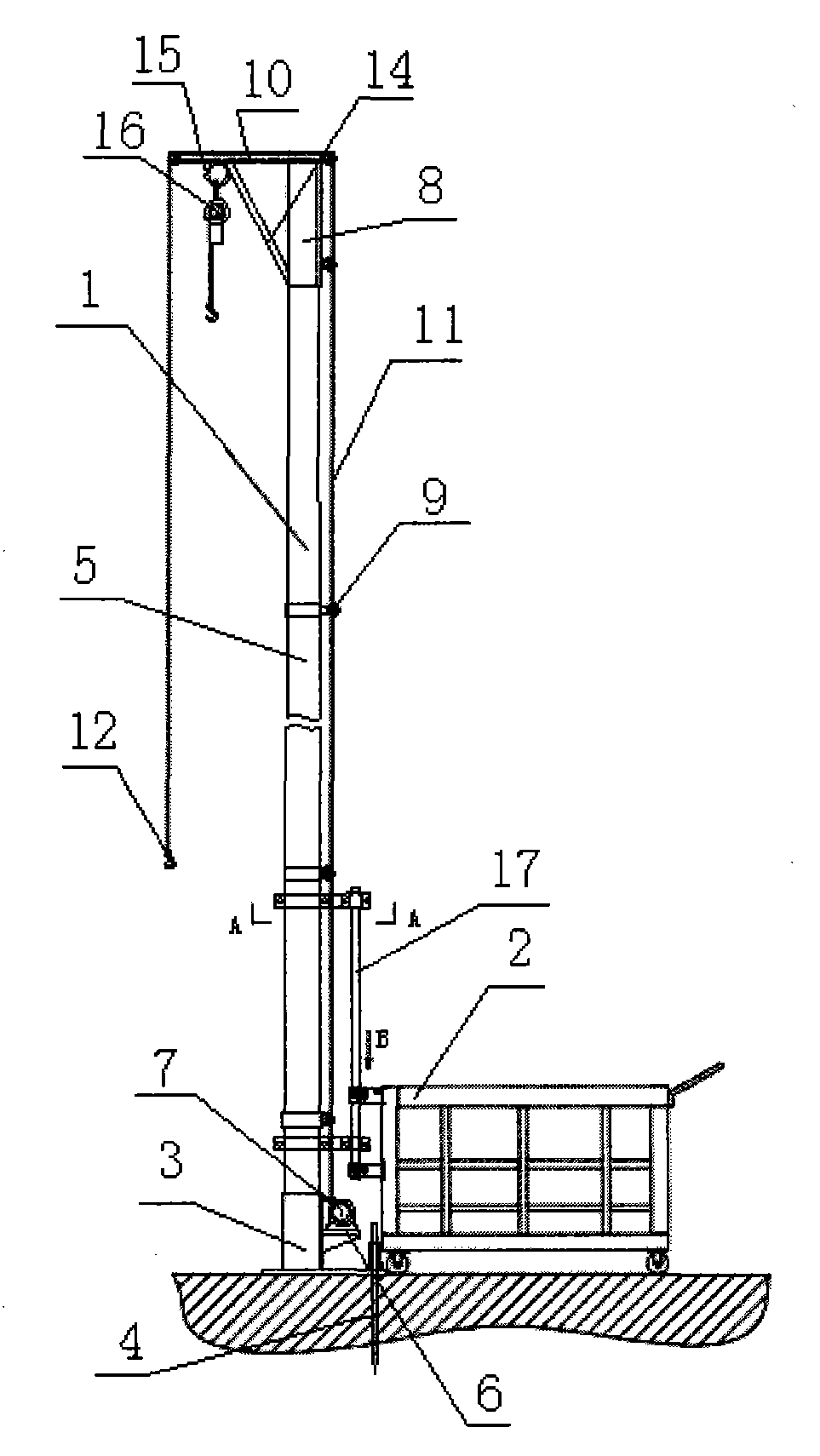 Small interval dual-purpose hoisting device