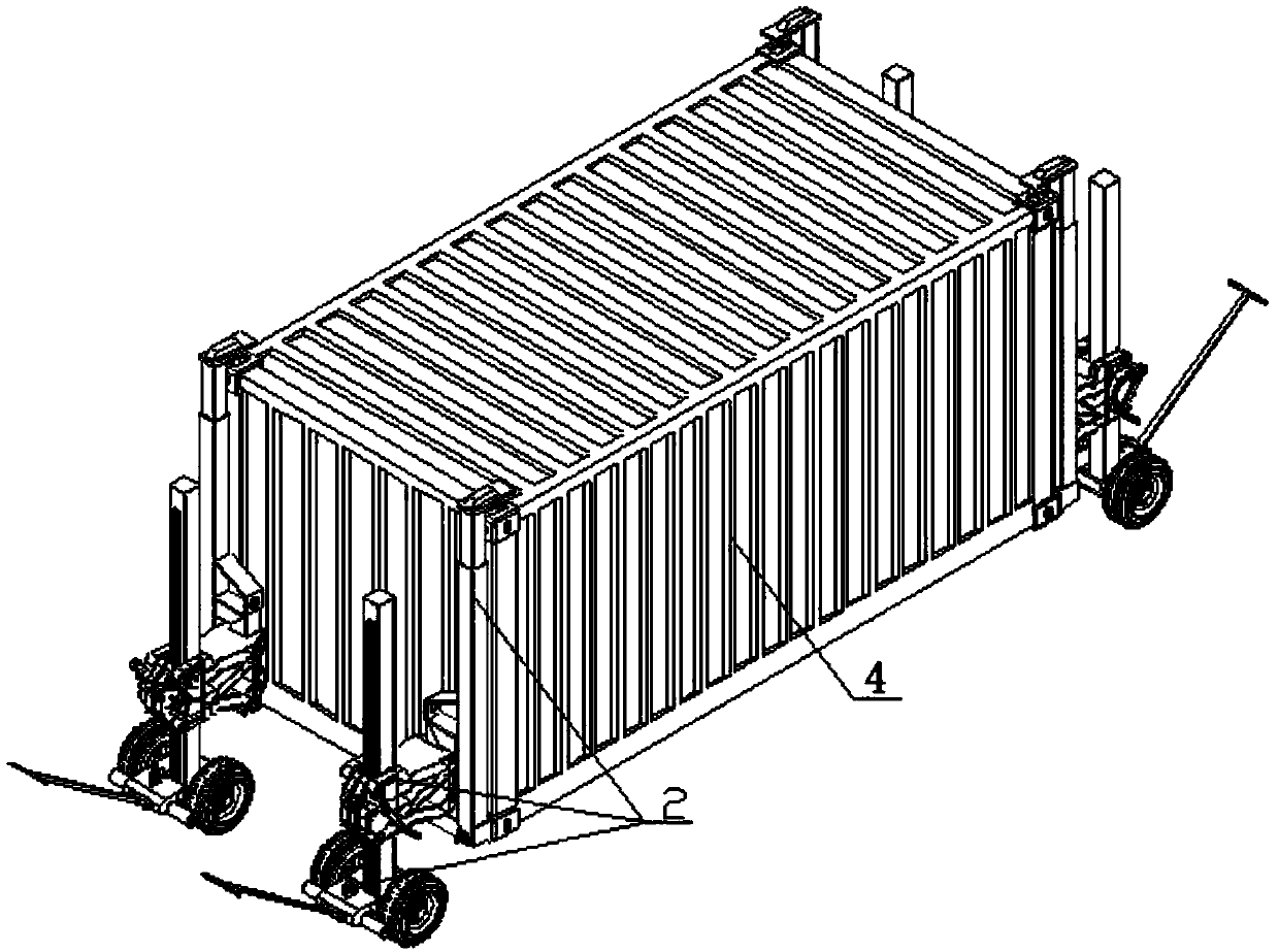 A method of transporting containers onto aircraft
