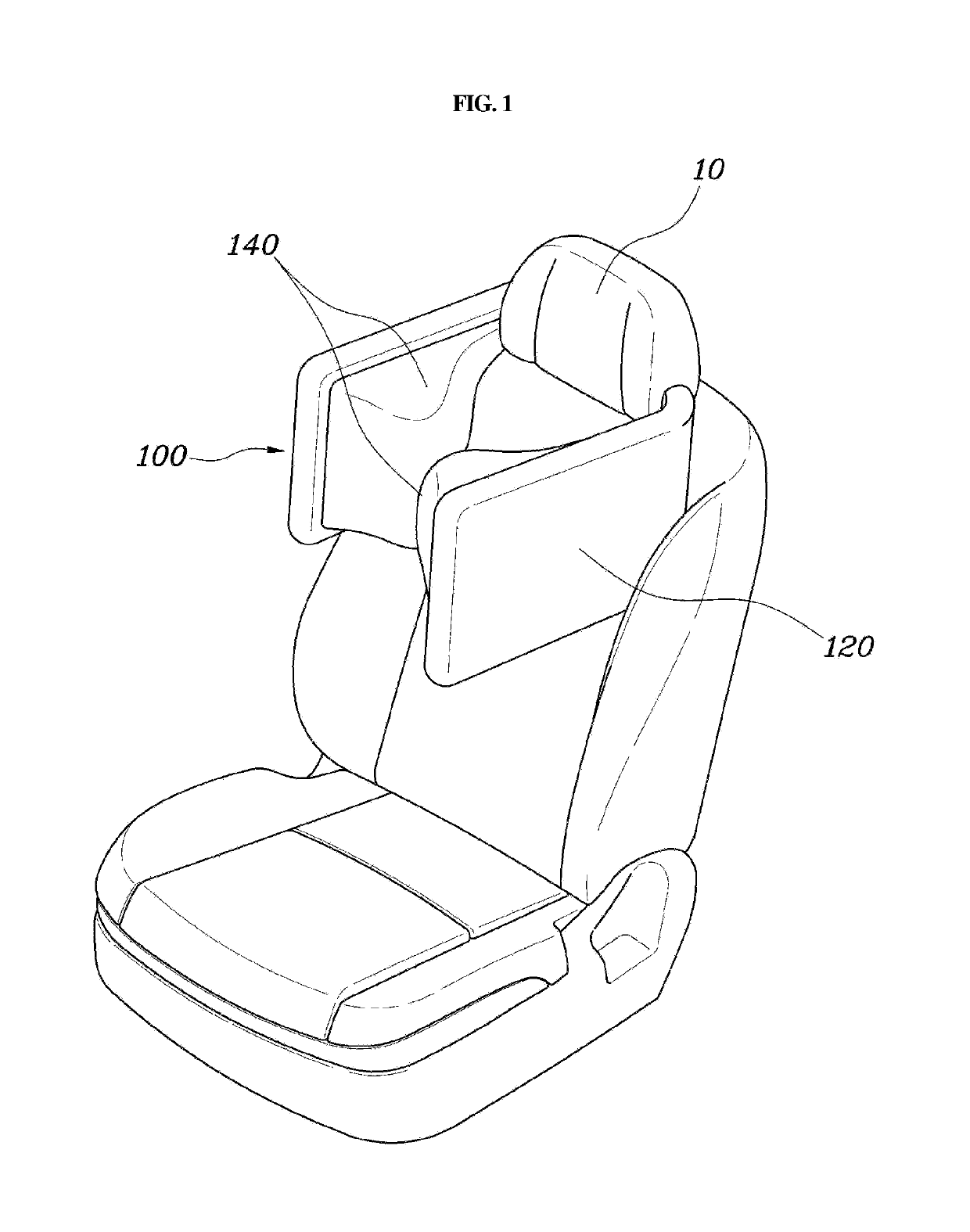 Headrest airbag for vehicle