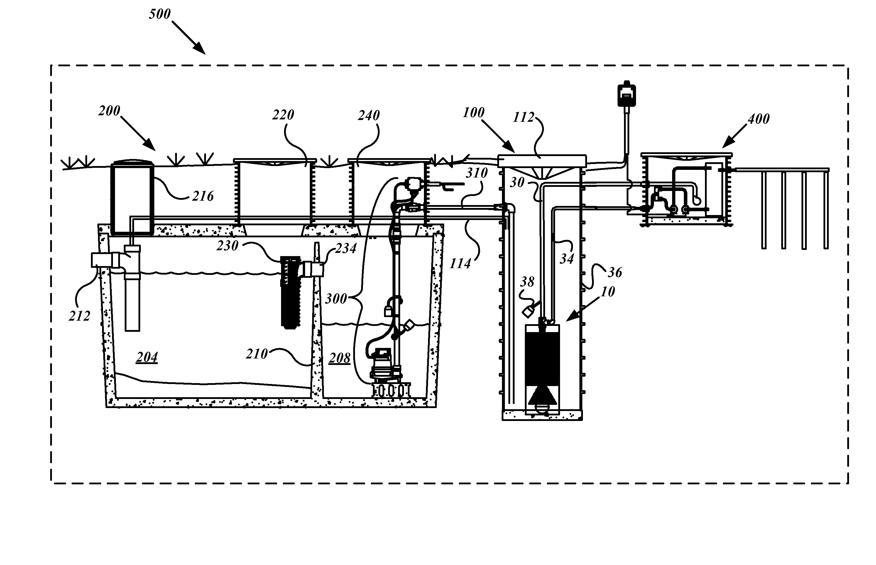 System, device and method for on-site wastewater processing