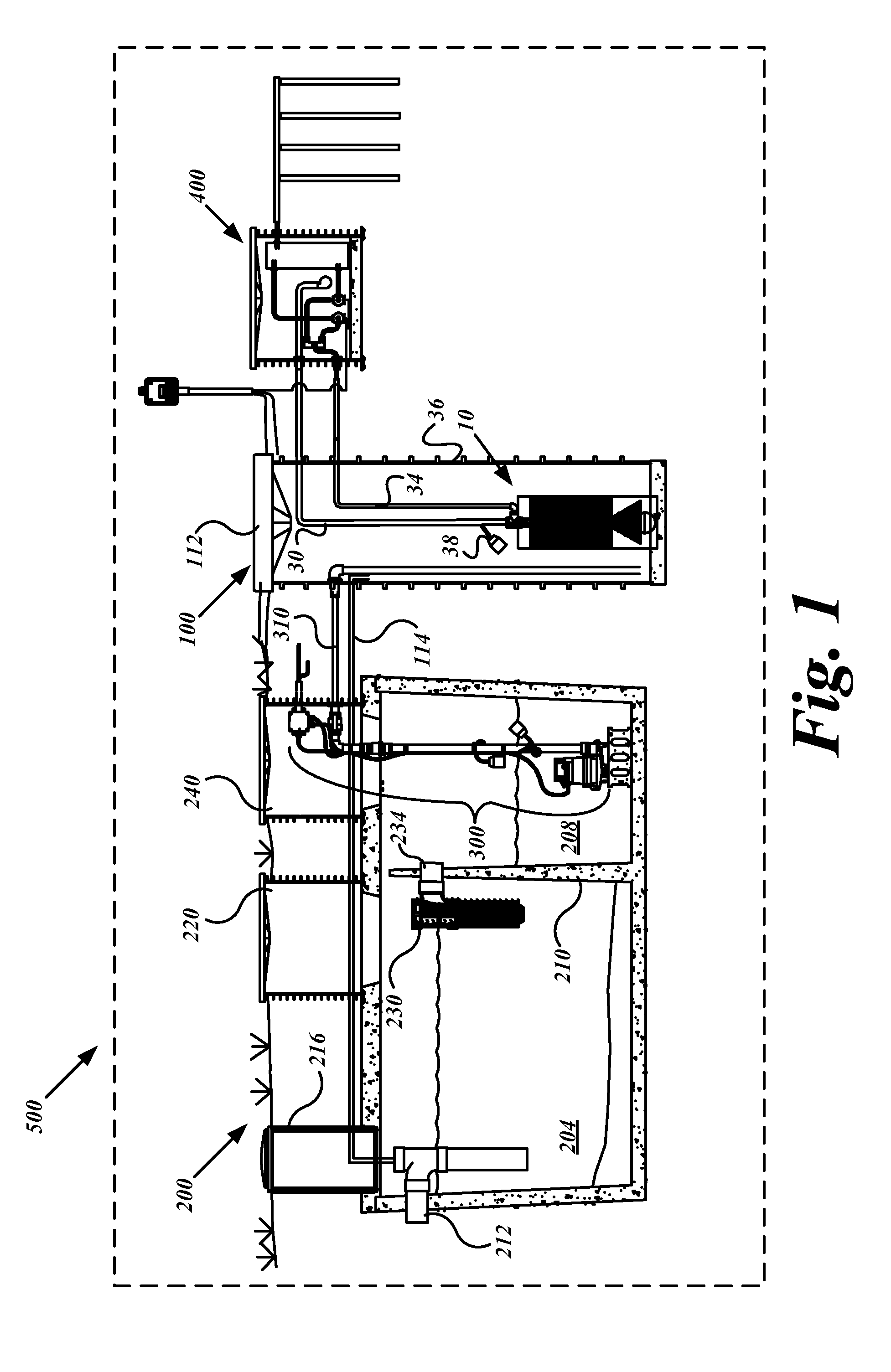 System, device and method for on-site wastewater processing