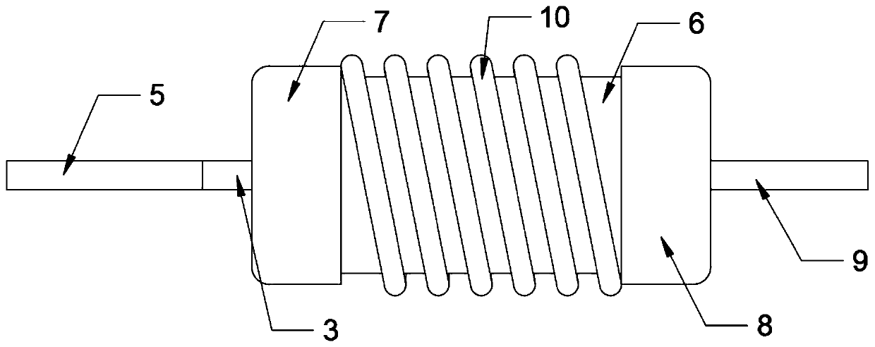 Resistor with built-in metal-cased temperature fuse