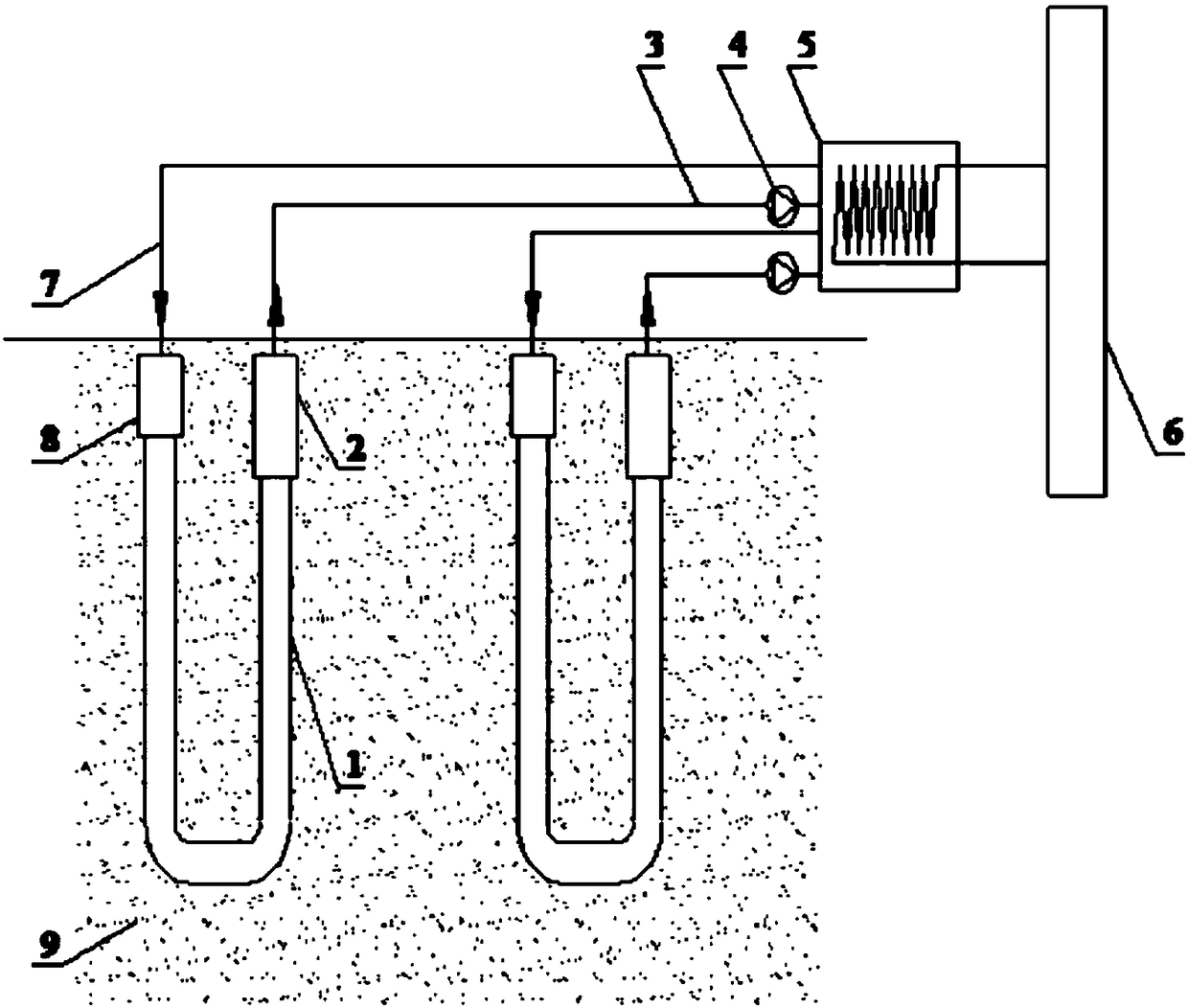 Geothermal energy heat exchange device