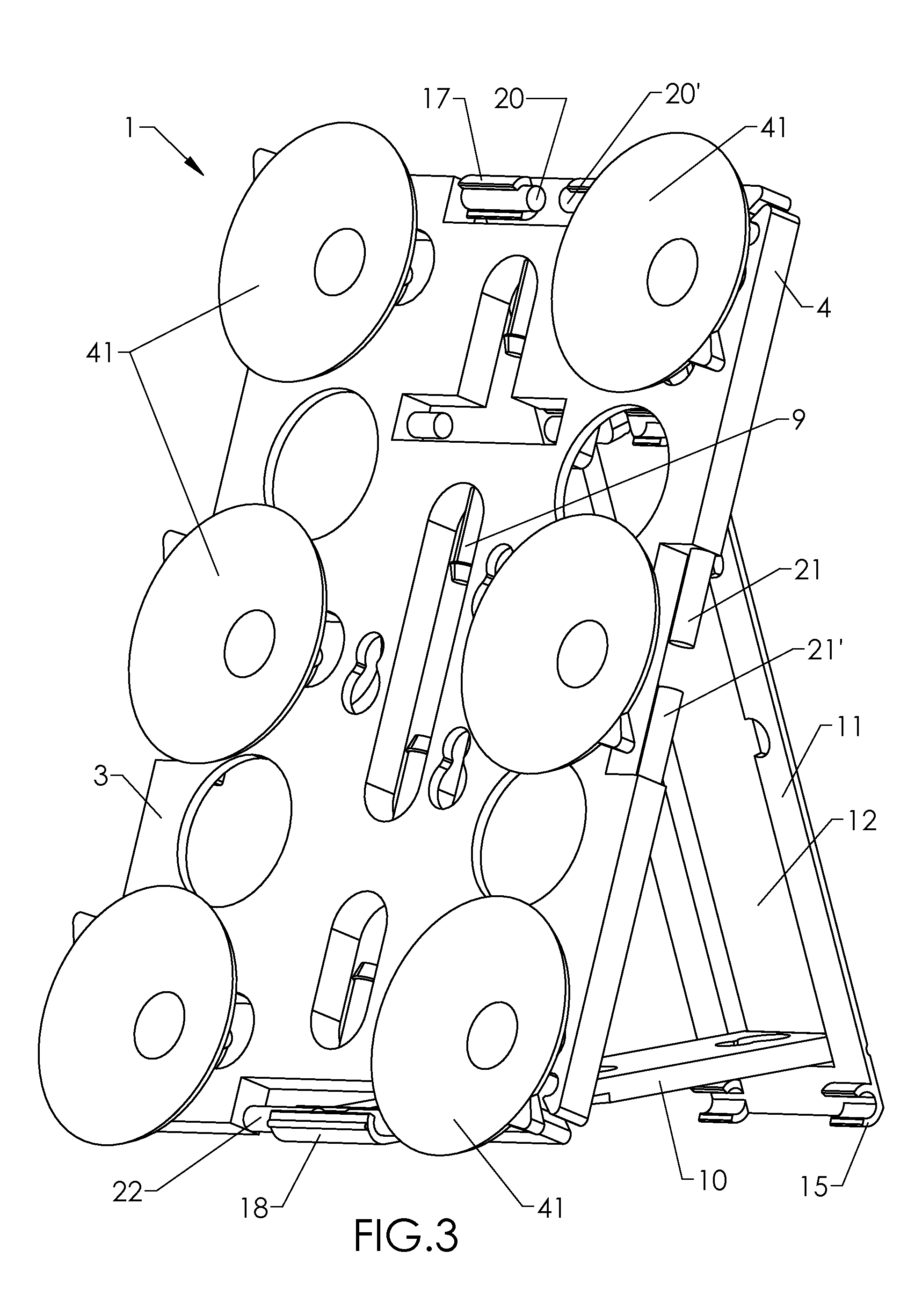 Multiple suction cup attachment platform: securing an electronic device on a vertical surface